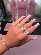 Adjustable Luxe Butterfly Ring