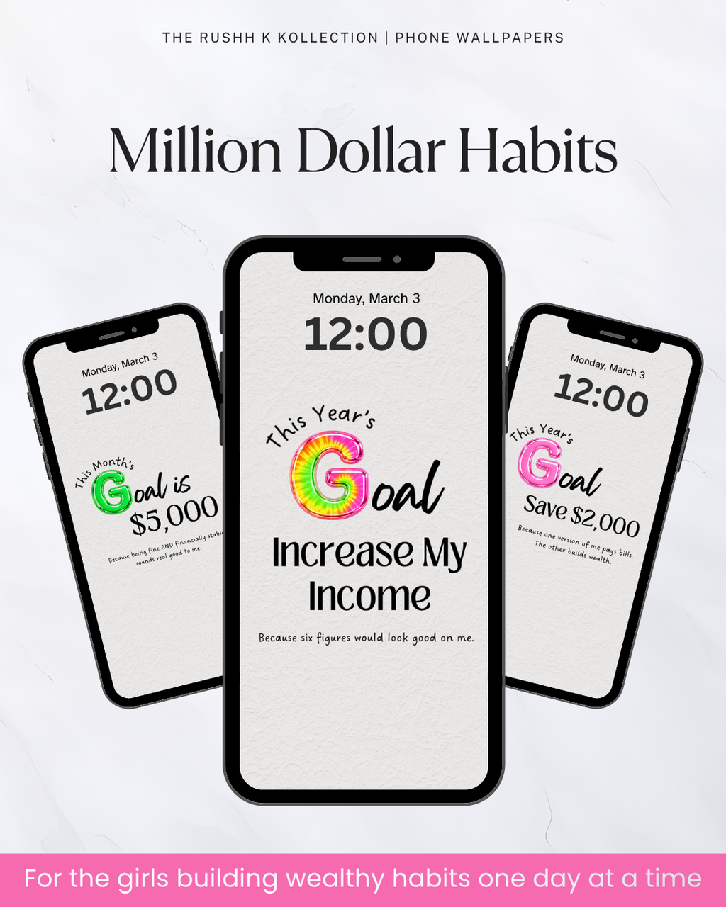 Million Dollar Habits – Premium Phone Wallpapers (20-Pack)