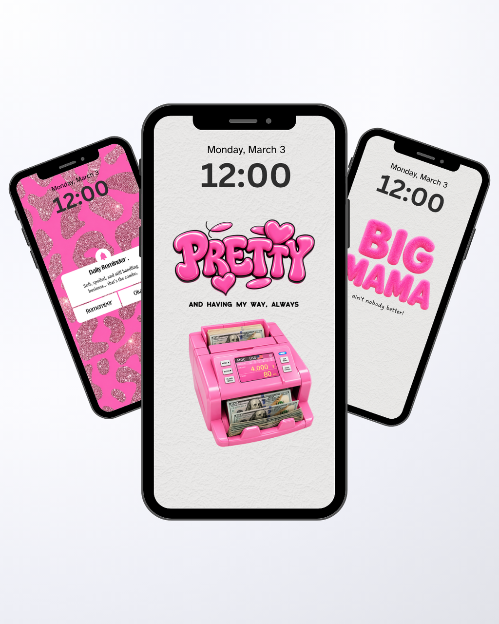 Too Pretty To Be Stressed - Phone Wallpapers (13-Pack)