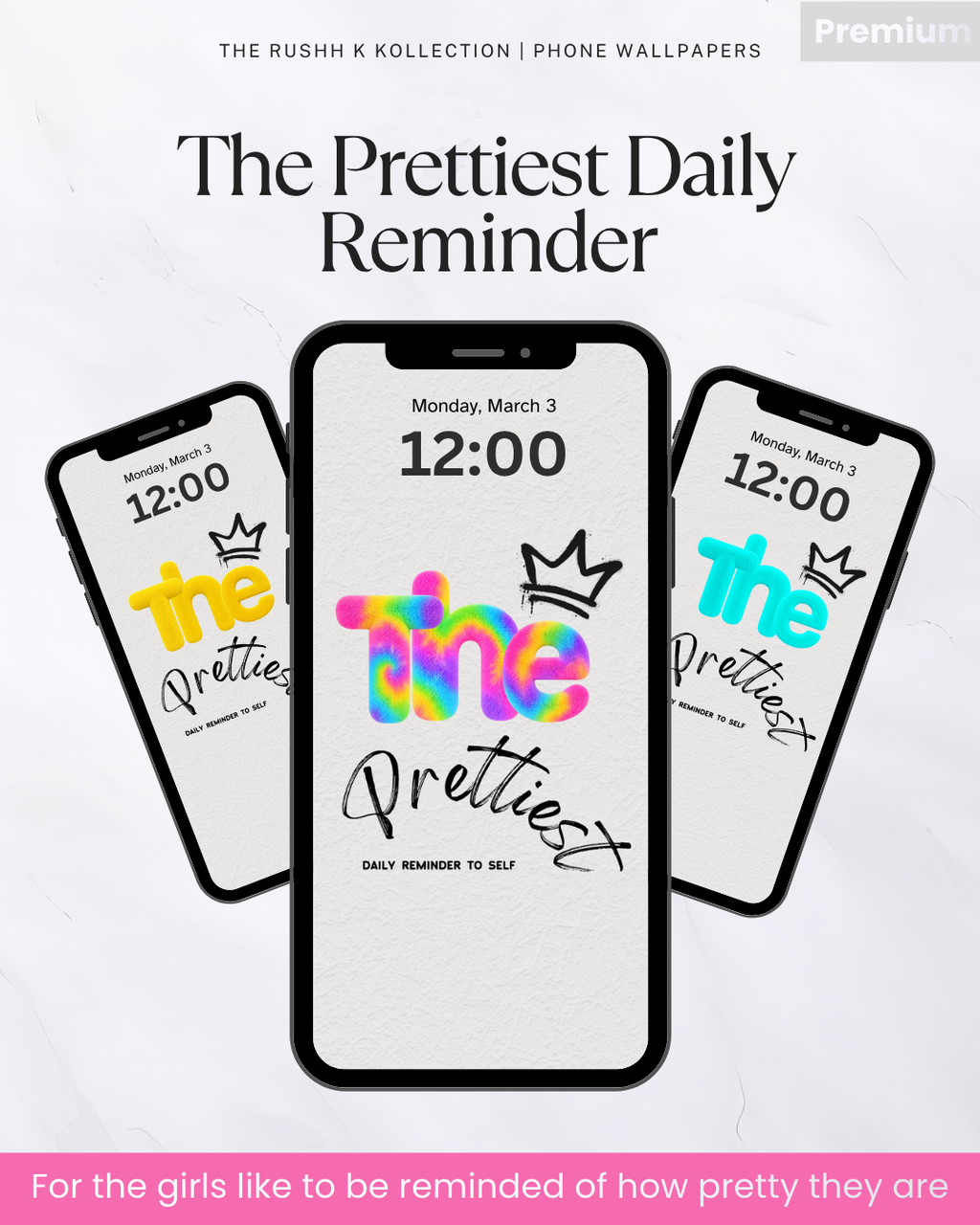 The Prettiest Daily Reminder - Premium Phone Wallpapers (20-Pack)
