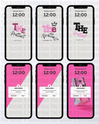 Too Pretty To Be Stressed - Phone Wallpapers (13-Pack)