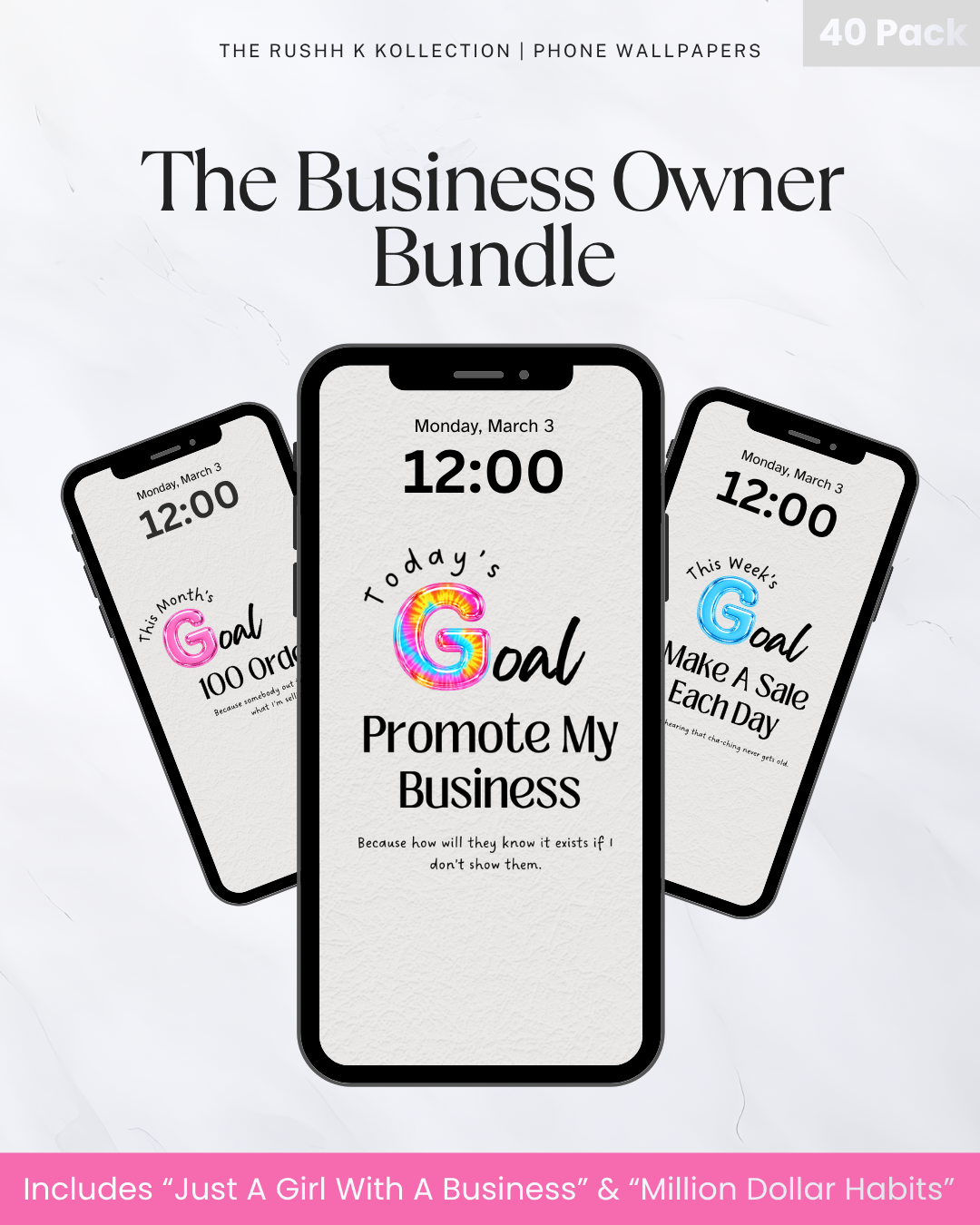 The Business Owner Bundle - Phone Wallpapers (40-Pack)
