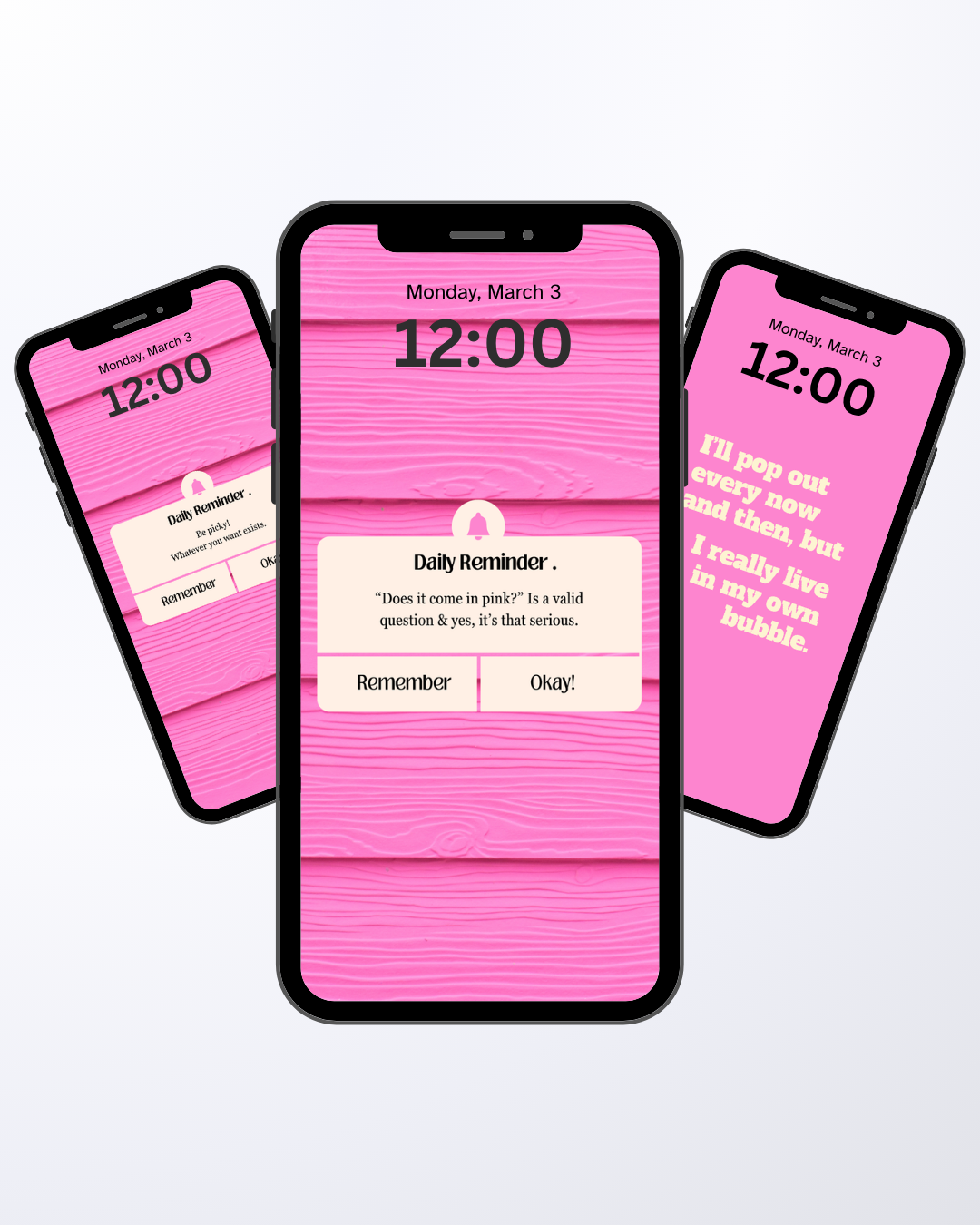 Mrs. Obsessed With Pink - Phone Wallpapers (13-Pack)