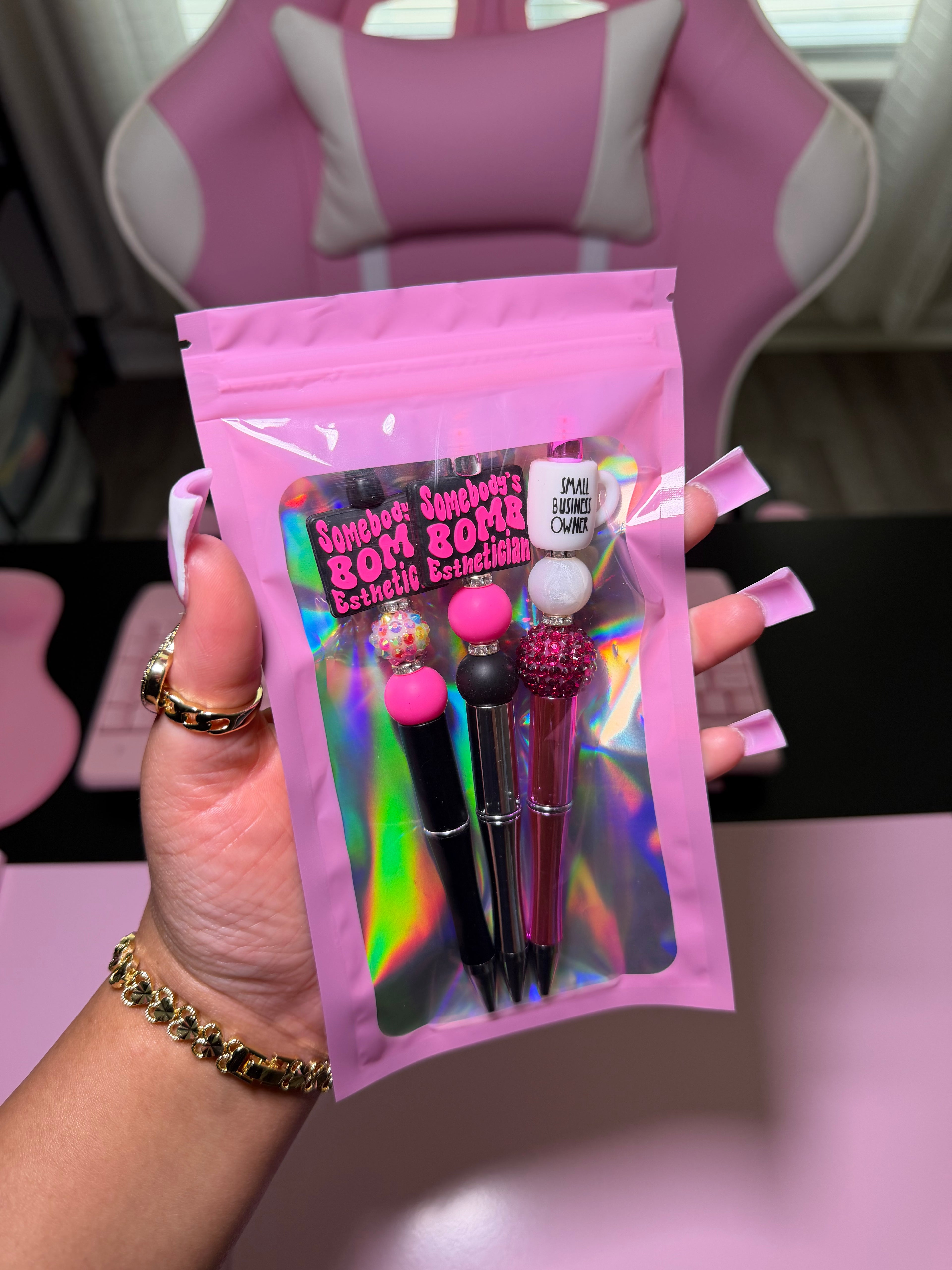 Pretty Girl Essentials™ Beaded Pens 3-Pack - ESTHETICIAN Edition