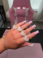 Iced Heart Ring