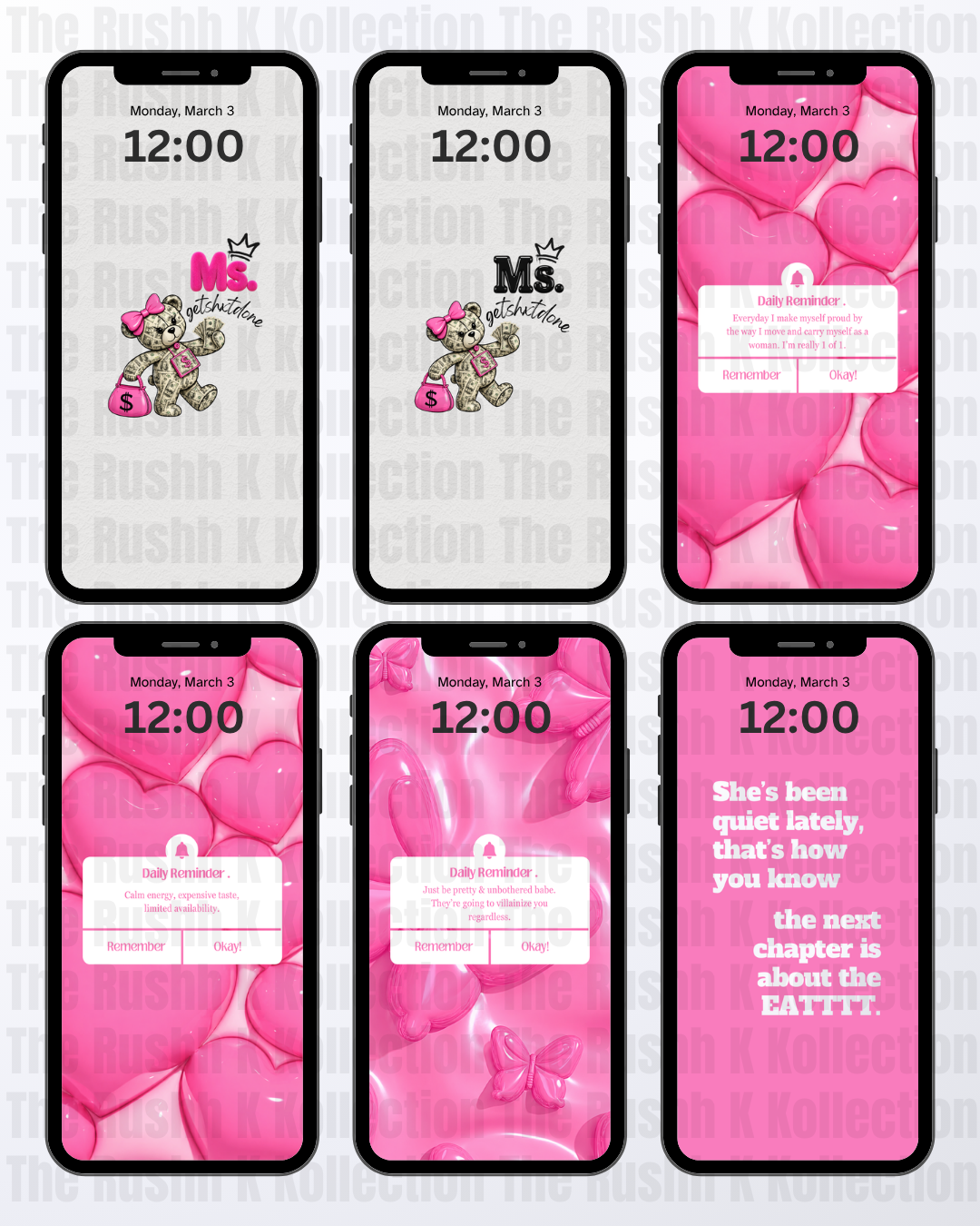 BossgirlxBear - Phone Wallpapers (13-Pack)