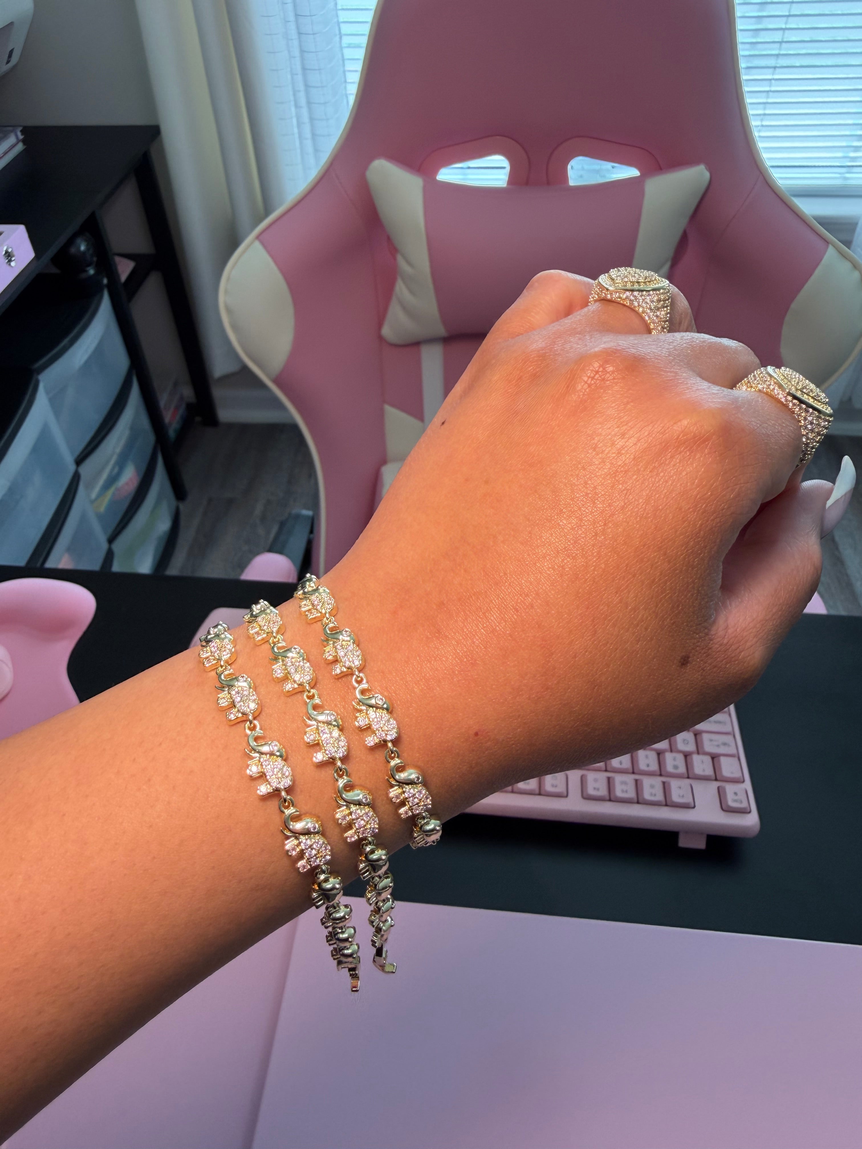 Pink Elephant Bracelet
