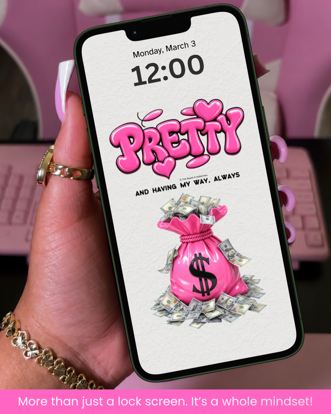 Too Pretty To Be Stressed - Phone Wallpapers (13-Pack)