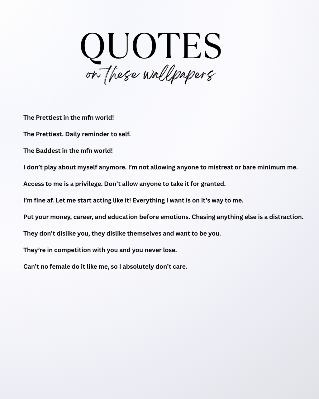 Pretty Self Love - Phone Wallpapers (13-Pack)