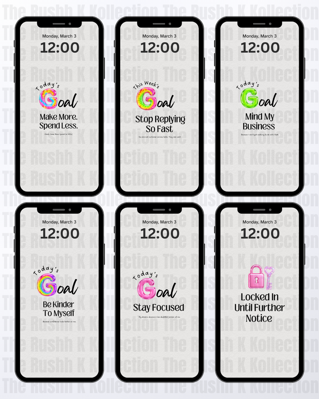 A Girl’s Daily Reminder Bundle - Phone Wallpapers (46-Pack)
