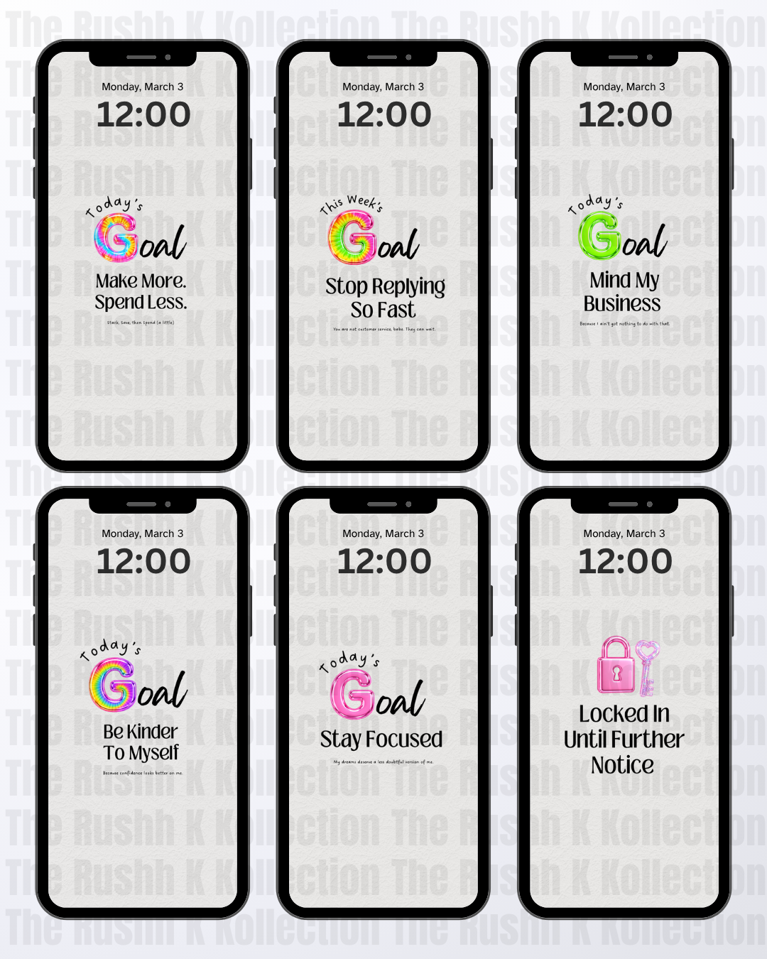 A Girl’s Daily Reminder Bundle - Phone Wallpapers (46-Pack)