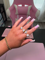 Adjustable Bling Open Heart Ring