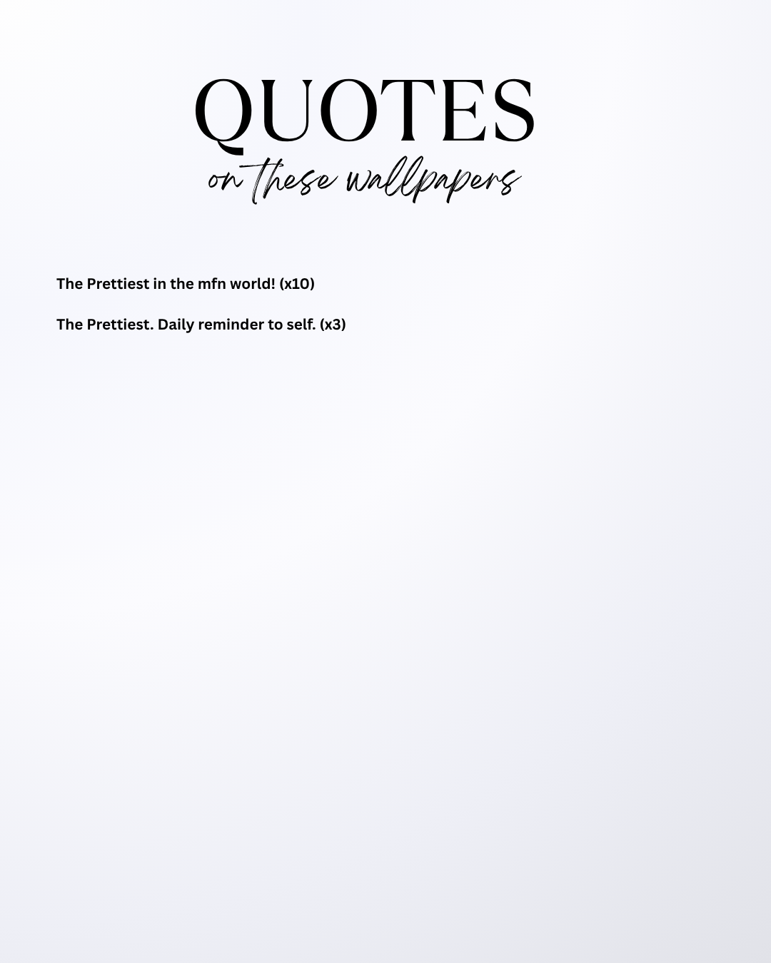 The Prettiest In The MFN World Phone Wallpapers – Bossgirlx Screens™ (13-Pack)