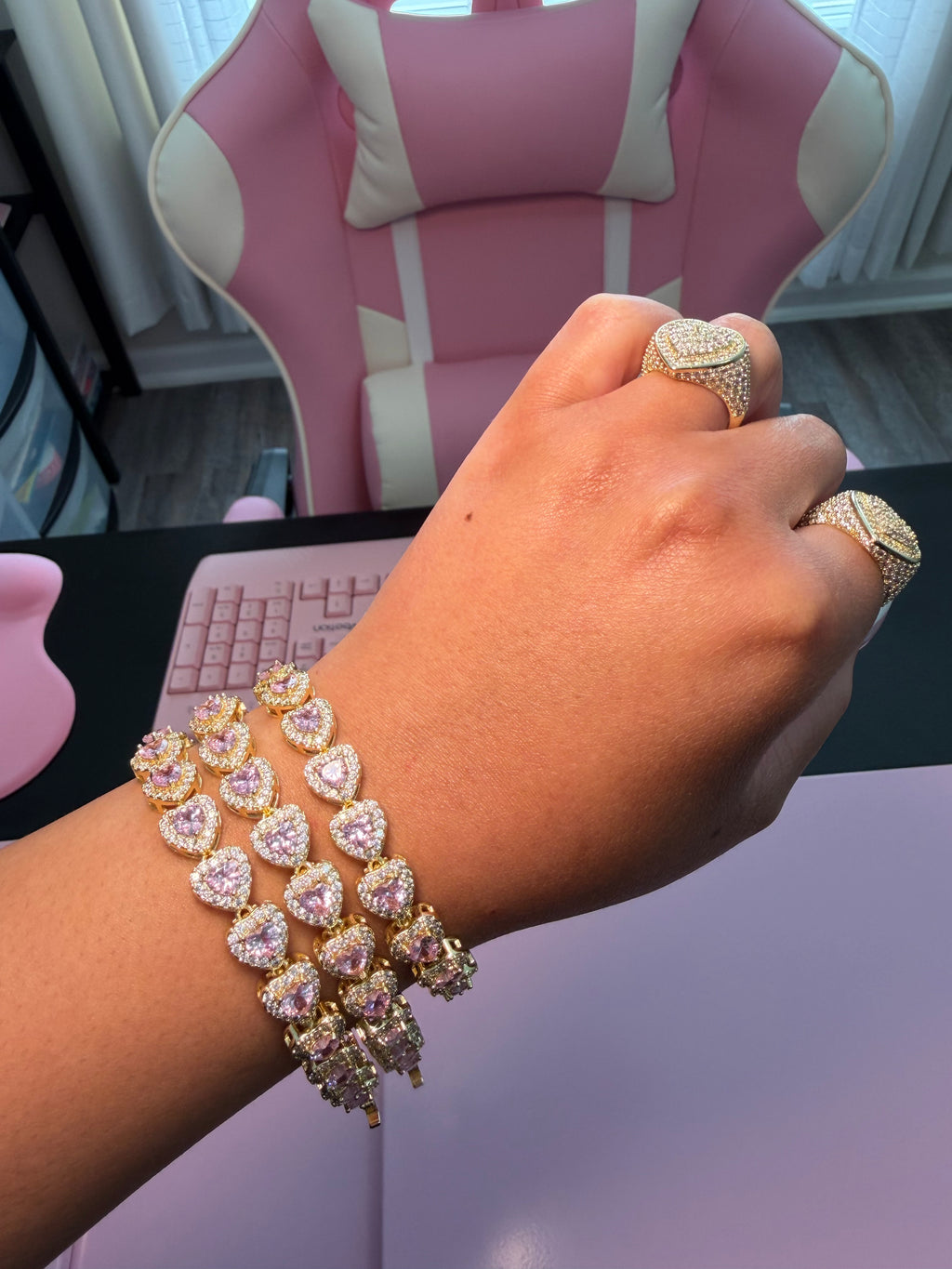 Pink Rich Girl Romance Bracelet