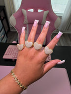 Iced Heart Ring