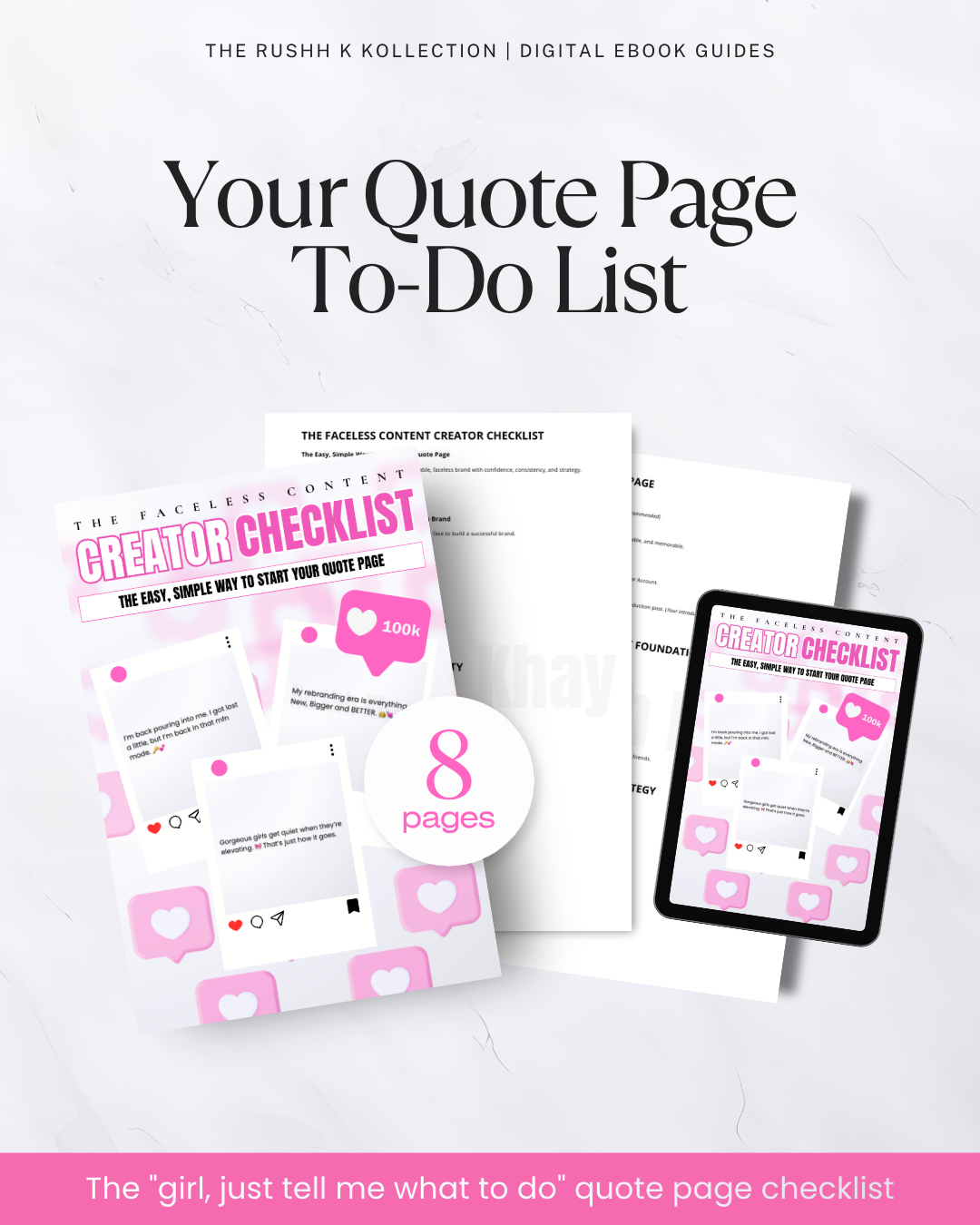 The Faceless Content Creator Checklist: Start Your Quote Page