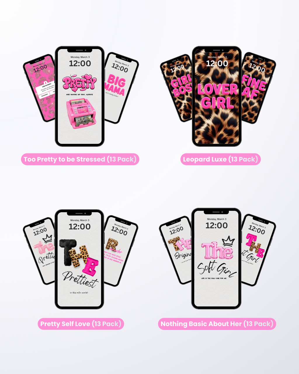 Pretty Screens Starter Kit - Phone Wallpapers (52-Pack)